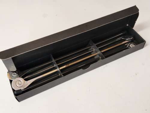 CARROL BOYES FUNCTIONAL ART EARLY DESIGN BOXED KEBABS SKEWER SET OF FOUR
