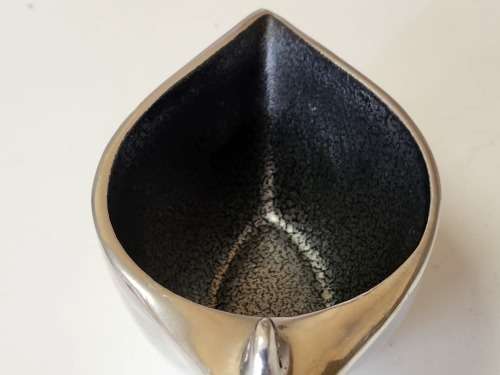 VINTAGE CARROL BOYES FUNCTIONAL ART EARLY DESIGN PEWTER GRAVY BOAT/CREAMER