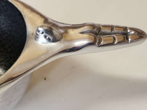 VINTAGE CARROL BOYES FUNCTIONAL ART EARLY DESIGN PEWTER GRAVY BOAT/CREAMER