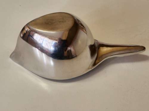 VINTAGE CARROL BOYES FUNCTIONAL ART EARLY DESIGN PEWTER GRAVY BOAT/CREAMER