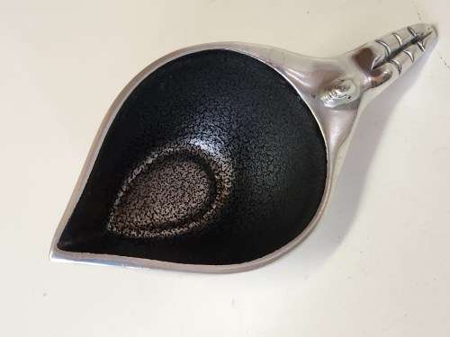 VINTAGE CARROL BOYES FUNCTIONAL ART EARLY DESIGN PEWTER GRAVY BOAT/CREAMER