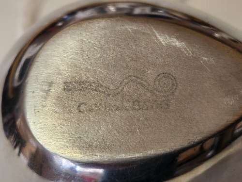 VINTAGE CARROL BOYES FUNCTIONAL ART EARLY DESIGN PEWTER GRAVY BOAT/CREAMER