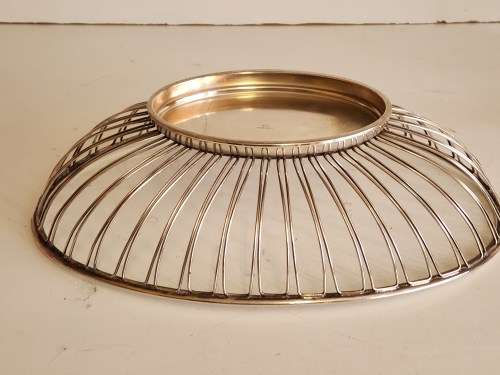 STUNNING VINTAGE WMF SILVER PLATED ON COPPER WIRE BASKET