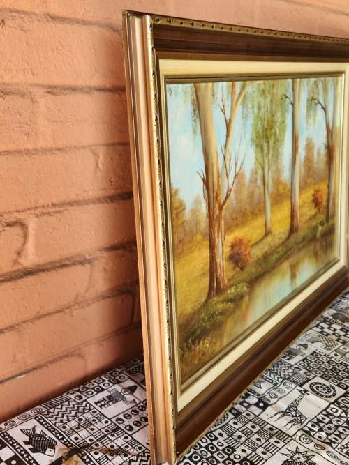 INVESTMENT ART: STUNNING LARGE ORIGINAL OIL ON BOARD PAINTING BY SOUTH AFRICAN ARTIST, E KORUB