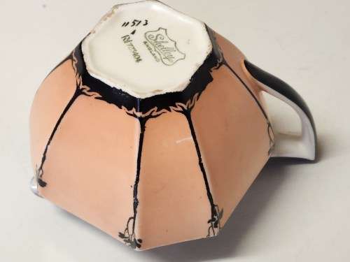 VINTAGE 1930`s ART DECO SHELLEY MADE IN ENGLAND TALL TREES AT SUNSET CREAMER