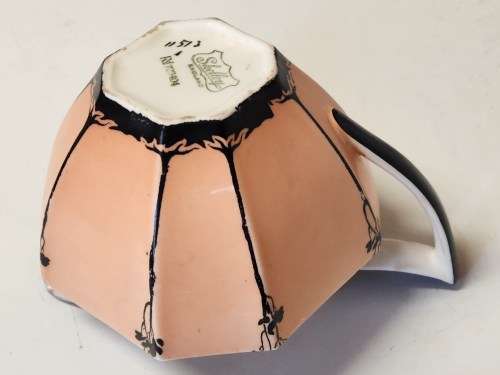 VINTAGE 1930`s ART DECO SHELLEY MADE IN ENGLAND TALL TREES AT SUNSET CREAMER