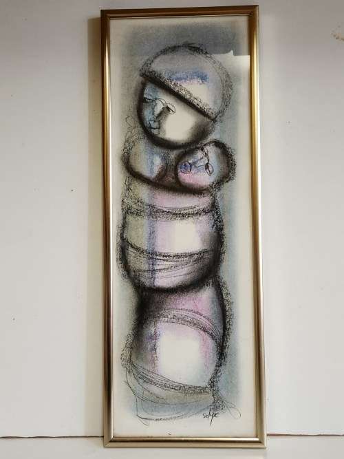 STUNNING ORIGINAL ARTWORK BY THE PROMINENT CONTEMPORARY SOUTH AFRICAN ARTIST, DANIEL SELEPE (2 OF 2)