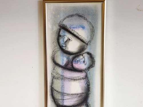 STUNNING ORIGINAL ARTWORK BY THE PROMINENT CONTEMPORARY SOUTH AFRICAN ARTIST, DANIEL SELEPE (2 OF 2)