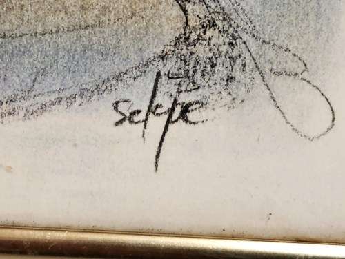 STUNNING ORIGINAL ARTWORK BY THE PROMINENT CONTEMPORARY SOUTH AFRICAN ARTIST, DANIEL SELEPE (2 OF 2)