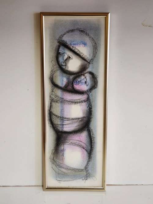 STUNNING ORIGINAL ARTWORK BY THE PROMINENT CONTEMPORARY SOUTH AFRICAN ARTIST, DANIEL SELEPE (2 OF 2)