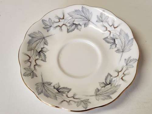 ROYAL ALBERT SILVER MAPLE BONE CHINA TEA TRIO (1 OF 3)