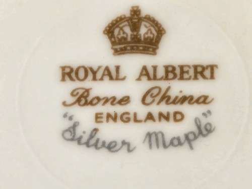 ROYAL ALBERT SILVER MAPLE BONE CHINA TEA TRIO (1 OF 3)