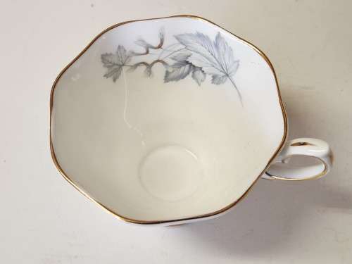ROYAL ALBERT SILVER MAPLE BONE CHINA TEA TRIO (1 OF 3)