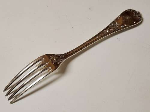 SET OF FIVE VINTAGE CHRISTOFLE SILVER PLATED ORNATELY DESIGNED DINNER FORKS