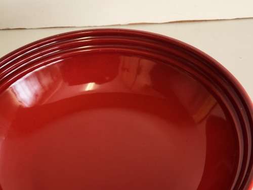 BEAUTIFUL LE CREUSET  ROUND FLAMBE CERAMIC BOWL