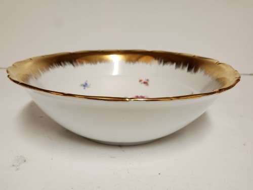 STRIKING VINTAGE DEPOS LIMOGES FRANCE DECORAZIONE ESCLUSIVA PEINT A LA MAIN PORCELAIN SERVING  BOWL