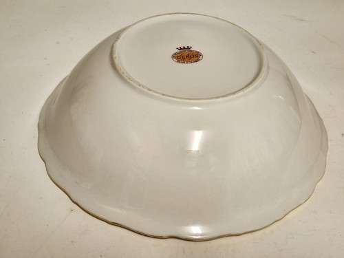 STRIKING VINTAGE DEPOS LIMOGES FRANCE DECORAZIONE ESCLUSIVA PEINT A LA MAIN PORCELAIN SERVING  BOWL