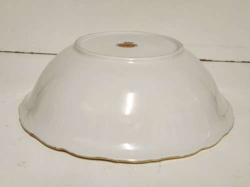 STRIKING VINTAGE DEPOS LIMOGES FRANCE DECORAZIONE ESCLUSIVA PEINT A LA MAIN PORCELAIN SERVING  BOWL