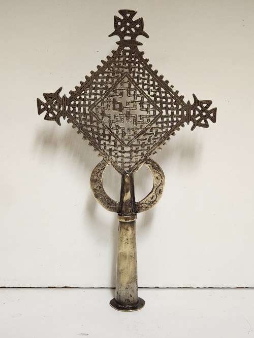 ANTIQUE ETHIOPIAN PROCESSIONAL CROSS (1 OF 2)