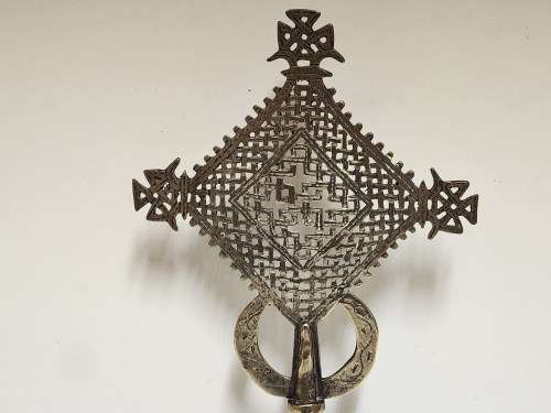 ANTIQUE ETHIOPIAN PROCESSIONAL CROSS (1 OF 2)