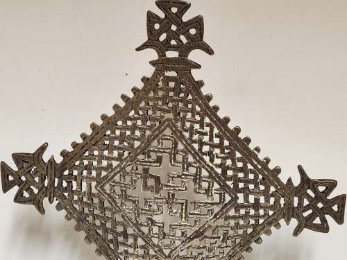 ANTIQUE ETHIOPIAN PROCESSIONAL CROSS (1 OF 2)