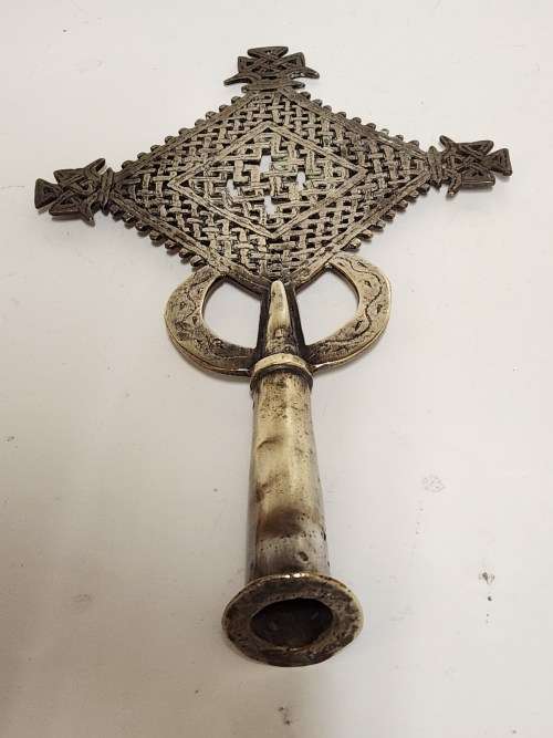 ANTIQUE ETHIOPIAN PROCESSIONAL CROSS (1 OF 2)