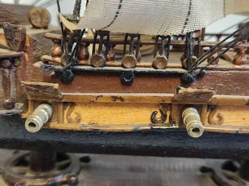 VINTAGE FRAGATA ESPANOLA ANO 1780 HAND CRAFTED MODEL SHIP