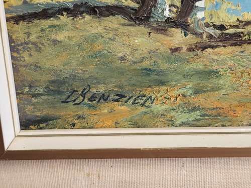 INVESTMENT ART: AWESOME ORIGINAL DON BENZIEN OIL ON BOARD PAINTING