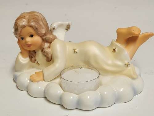 VINTAGE M J HUMMEL MEIN KLEINE ENGEL CANDLE HOLDER, BOXED