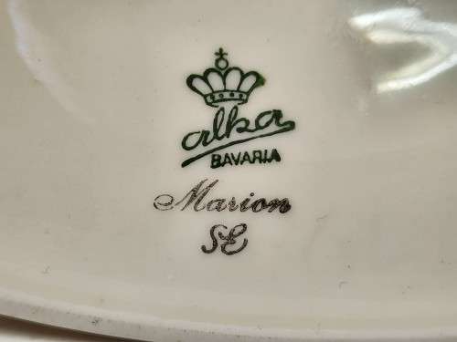 VINTAGE ALKA BAVARIA MARION GERMANY GOLD AND WHITE CANDELABRUM