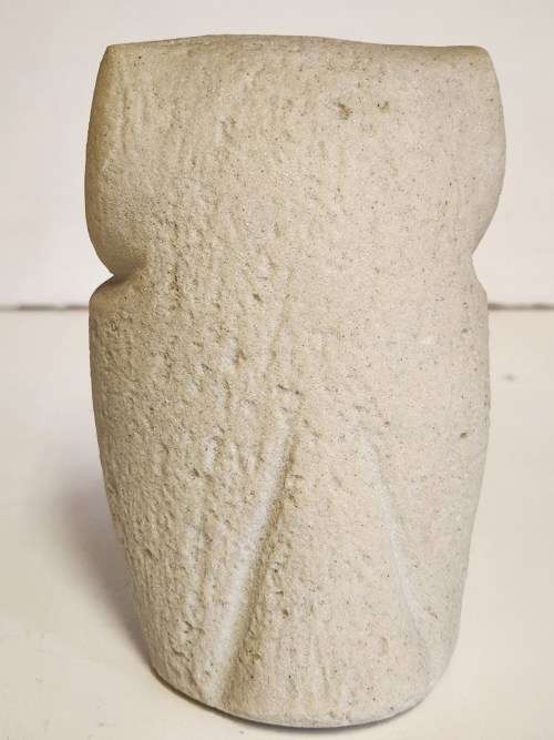 VINTAGE MID-CENTURY MARBELL STONE ART BELGIUM OWL