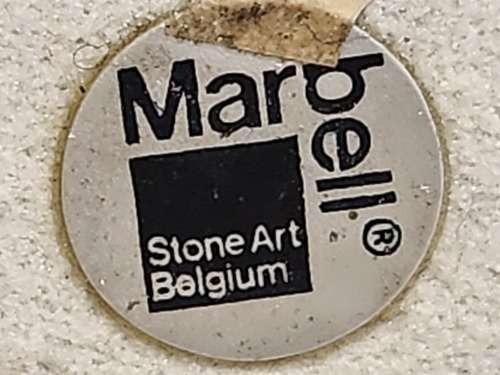 VINTAGE MID-CENTURY MARBELL STONE ART BELGIUM OWL