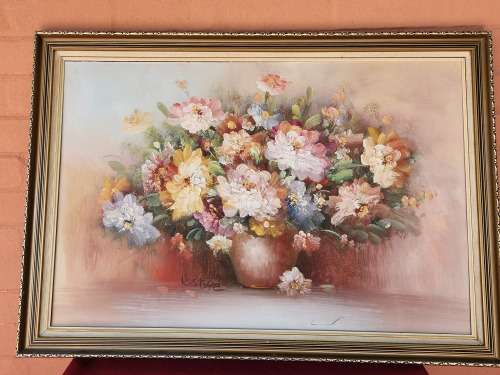 INVESTMENT ART: AWESOME LARGE ORIGINAL K STONE OIL ON BOARD PAINTING
