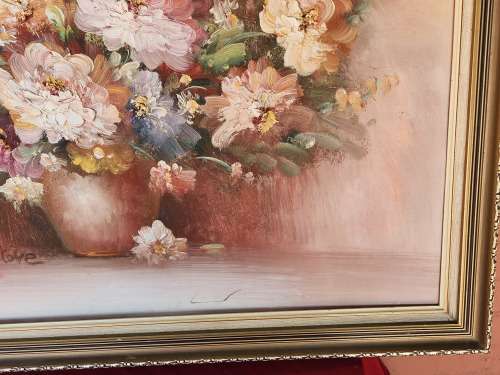 INVESTMENT ART: AWESOME LARGE ORIGINAL K STONE OIL ON BOARD PAINTING
