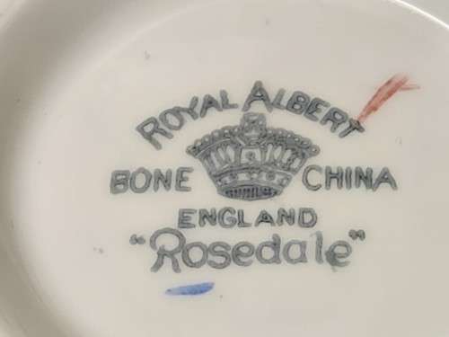 VINTAGE 1960s ROYAL ALBERT BONE CHINA ROSEDALE TEA TRIO