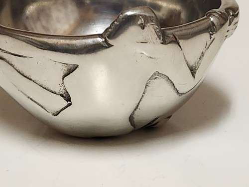 VINTAGE CARROL BOYES FUNCTIONAL ART EARLY DESIGN SMALL PEWTER SALTS BOWL