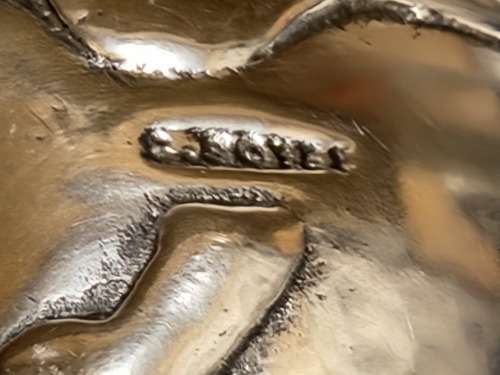 VINTAGE CARROL BOYES FUNCTIONAL ART EARLY DESIGN SMALL PEWTER SALTS BOWL