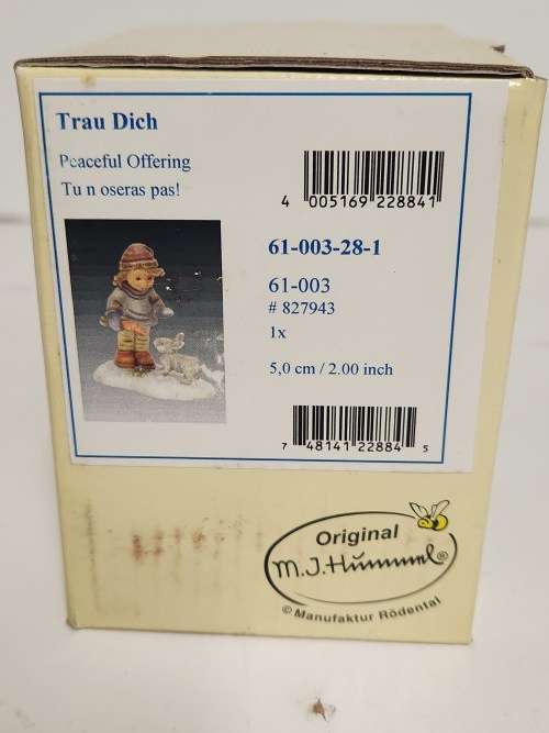 VINTAGE ZEIT FUR HUMMEL MINIATURE FIGURINE, BOXED (3 OF 3)