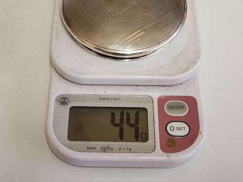 ANTIQUE 1920 BIRMINGHAM SILVER HALLMARKED LIDDED CRYSTAL CUT GLASS BOWL IN AN HEXAGONAL BOX