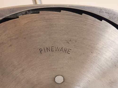 VINTAGE PINEWARE STAINLESS STEEL BREAD SLICER