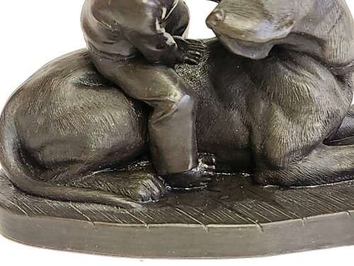 VINTAGE PAULINE PARSONS `BEST OF FRIENDS` COLD CAST BRONZE  FIGURINE