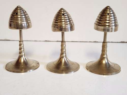 VINTAGE COLLECTION OF FIVE SMALL BRASS INCENSE BURNERS