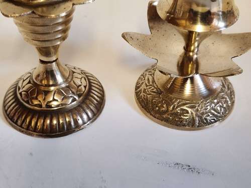 VINTAGE COLLECTION OF FIVE SMALL BRASS INCENSE BURNERS