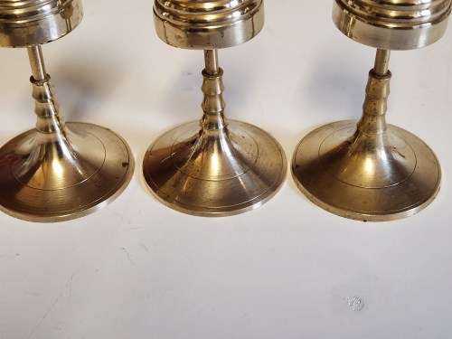VINTAGE COLLECTION OF FIVE SMALL BRASS INCENSE BURNERS