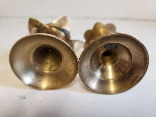 VINTAGE COLLECTION OF FIVE SMALL BRASS INCENSE BURNERS