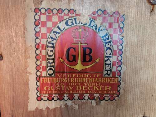 ANTIQUE GUSTAV BECKER WALL CLOCK IN A WORKING CONDITION
