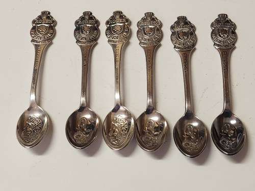 BOXED SET OF SIX ROLEX BUCHERER B 100 12 SILVER PLATED SPOONS, WEIGHING 88 GRAM