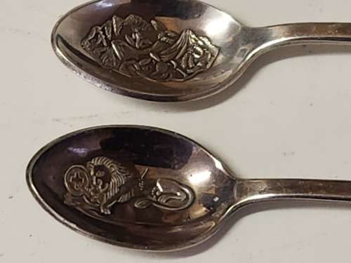 BOXED SET OF SIX ROLEX BUCHERER B 100 12 SILVER PLATED SPOONS, WEIGHING 88 GRAM