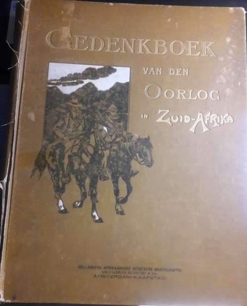 GEDENKBOEK VAN DEN OORLOG IN ZUID-AFRIKA.met afbeeldingen en portretten, benevens kaart van Zuid-Afr