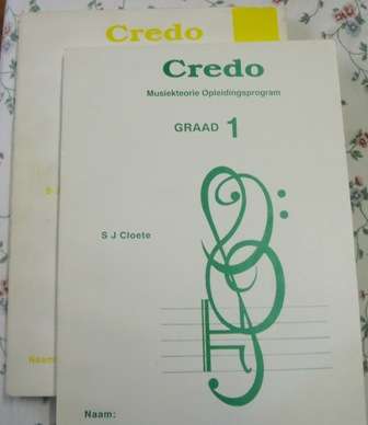 [Afrikaans] [Musiek] CREDO MUSIEKTEORIE OPLEINGSPROGRAM GRAAD 1 EN 2.